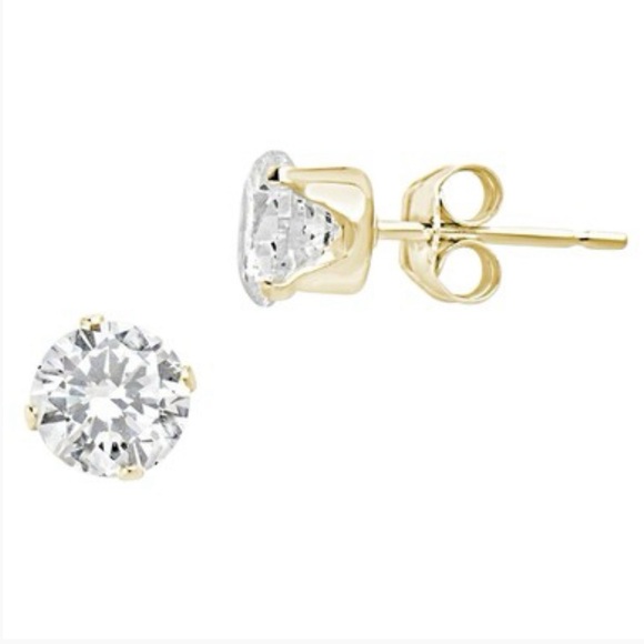 Sterling Forever Jewelry - STERLING FOREVER | 14k Gold Sterling CZ Stud Earrings